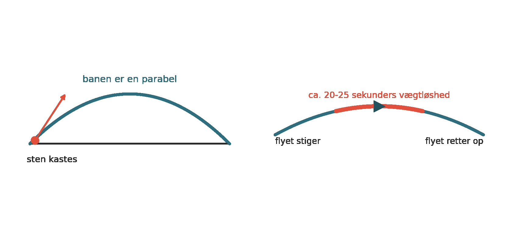 Stenkast og vægtløshedsfly
