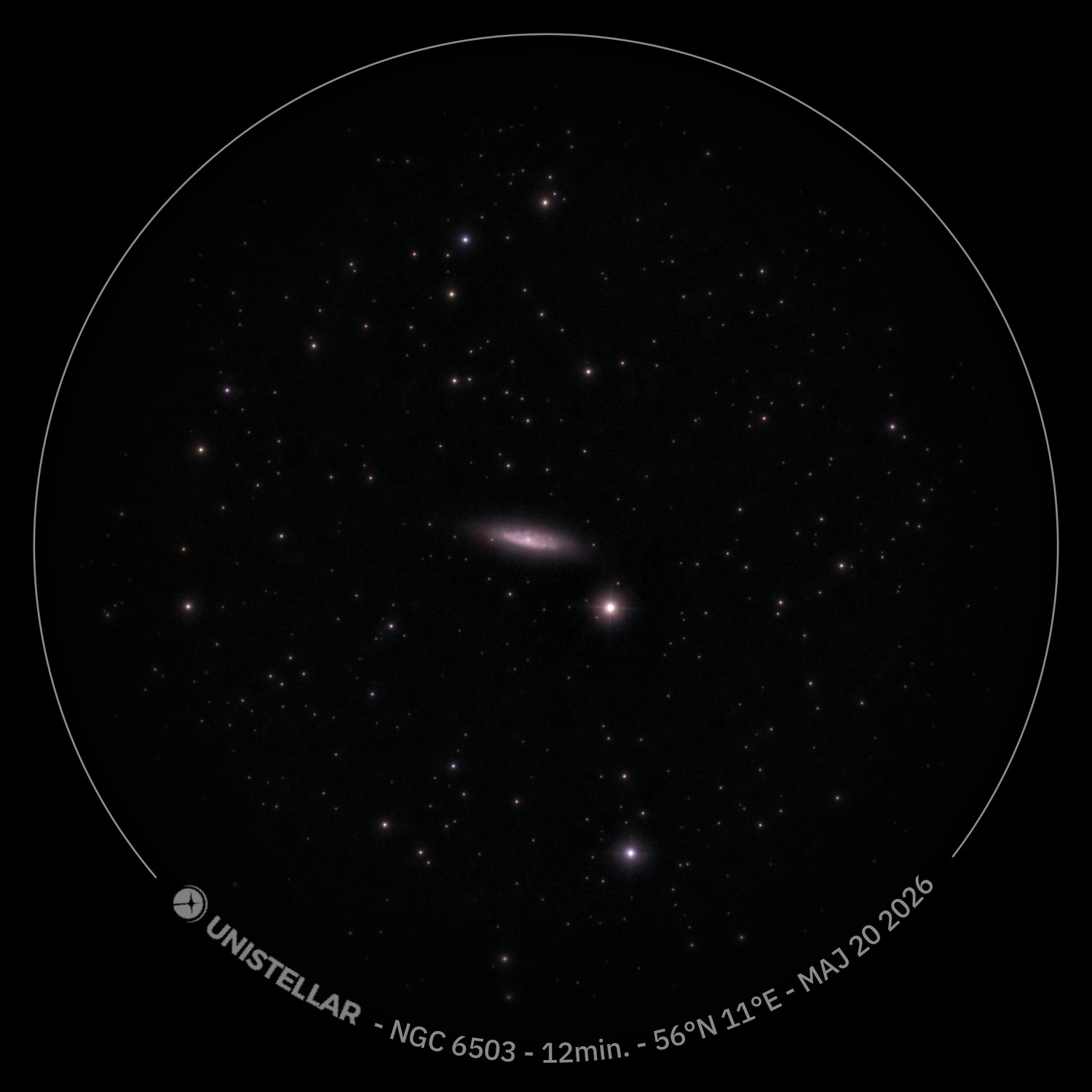 NGC 6503 set på kanten i Dragen
