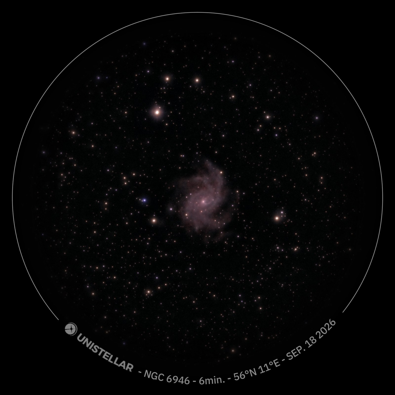 NGC 6946 Fyrværkerigalaksen, vidvinkel